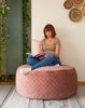 Royal Quilted velvet Cushions & Pouf collection bean bag onyx and smoke