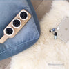 Lavish Velvet Box Floor Seating Ottoman pouf onyx and smoke 
