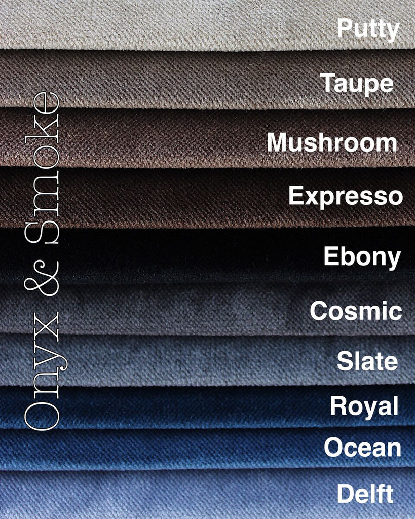 Lavish Velvet Cushions onyx and smoke
