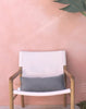 Mon Palmer Grey outdoor exterior cushion pouf ottoman onyx and smoke