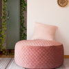 Royal Quilted velvet Pouf collection bean bag onyx and smoke