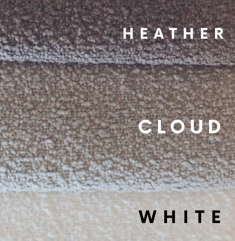 	
Boucle Cushions 13 Colors 6 sizes onyx and smoke