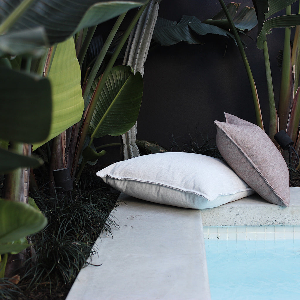 outdoor exterior cushions pouf ottomans onyx and smoke