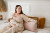 Velvet Body / Pregnancy Pillow long lumbar cushions onyx and smoke